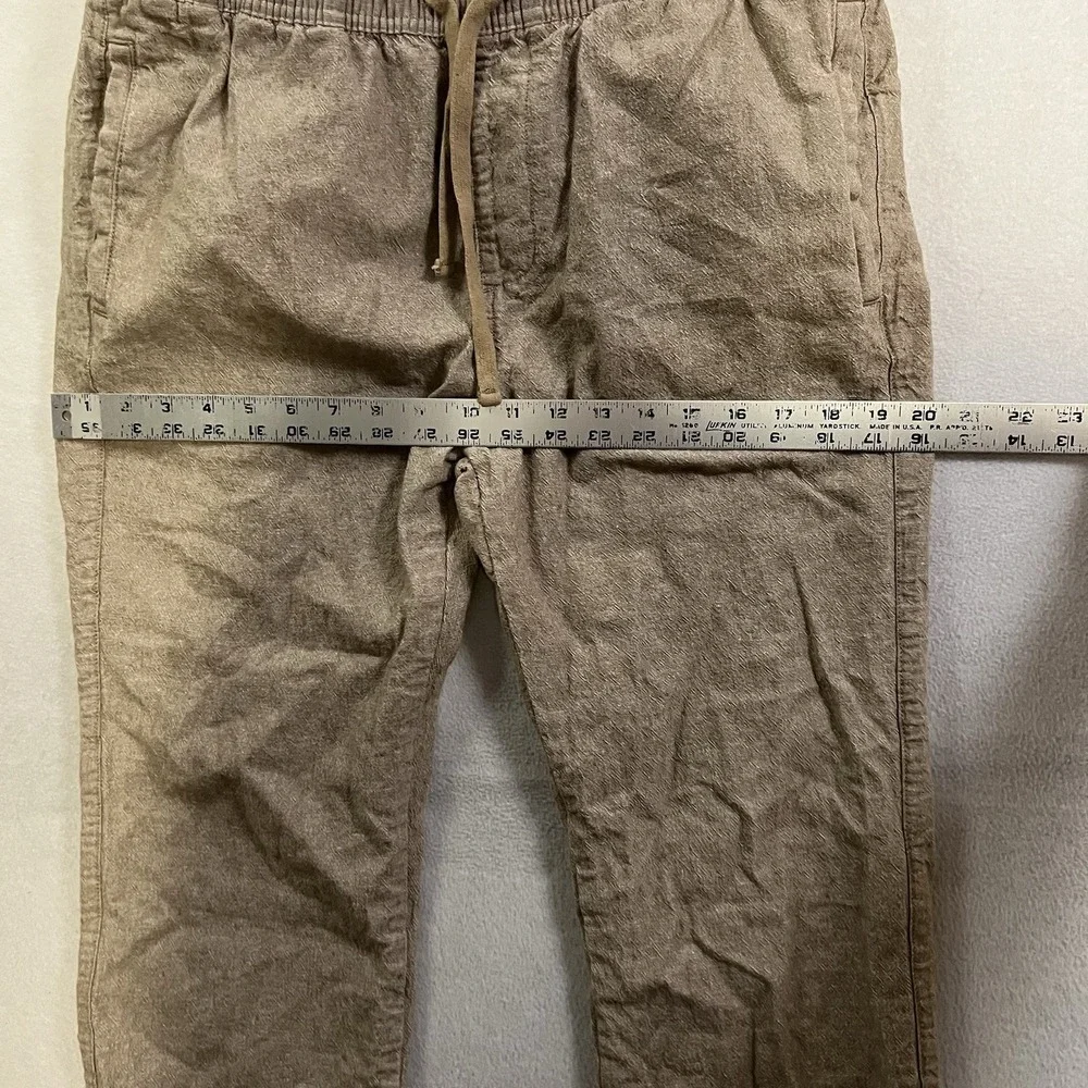 Katin Isaiah Local Pants Men's Size Medium Beige Linen Blend Chino Jogger Casual